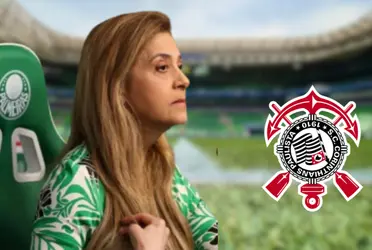 A presidente do Palmeiras deu entrevista coletiva e alfinetou o rival