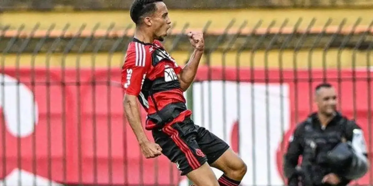 O jovem Matheus Gonçalves mostrou personalidade e abriu o placar para o Flamengo 