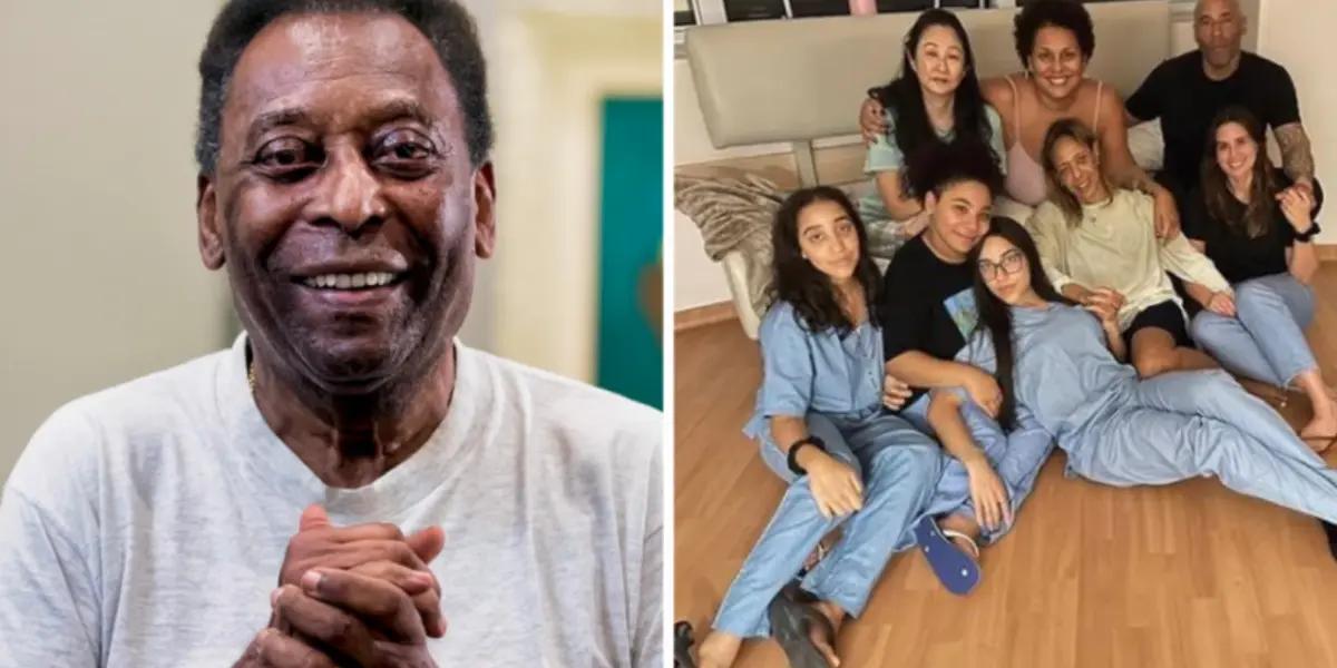 Pelé e família