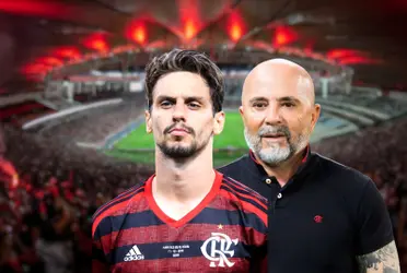 Rodrigo Caio e Sampoli vivem dias difíceis no Flamengo