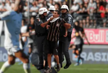 Torcedor agrediu uma policial durante o jogo contra o Bragantino
