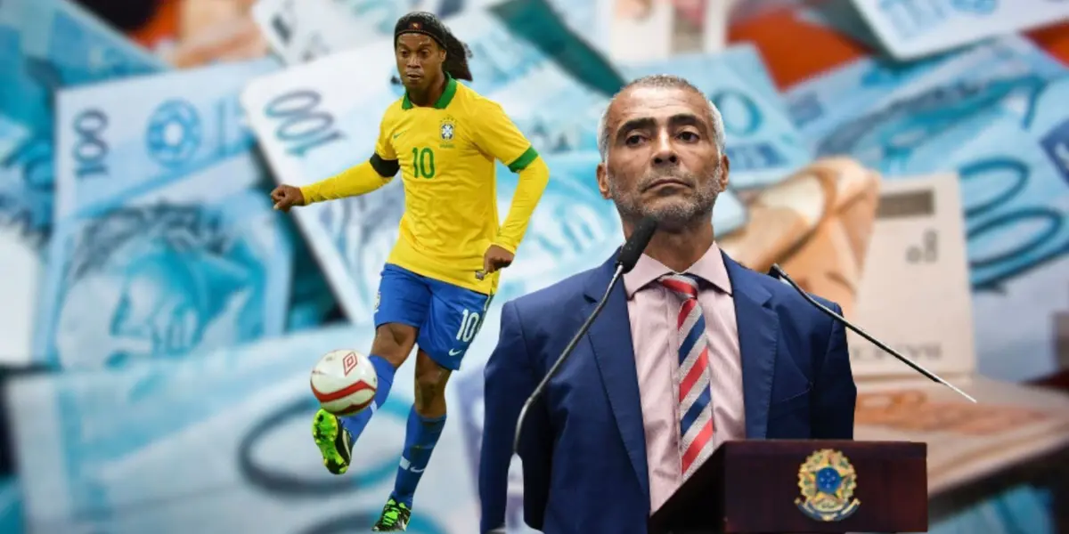 Ronaldinho tem uma mega fortuna guardada no banco, Romário hoje vive como senador