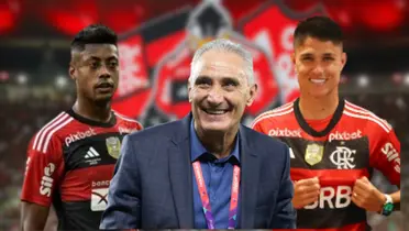 Bruno Henrique, Tite e Luiz Araújo