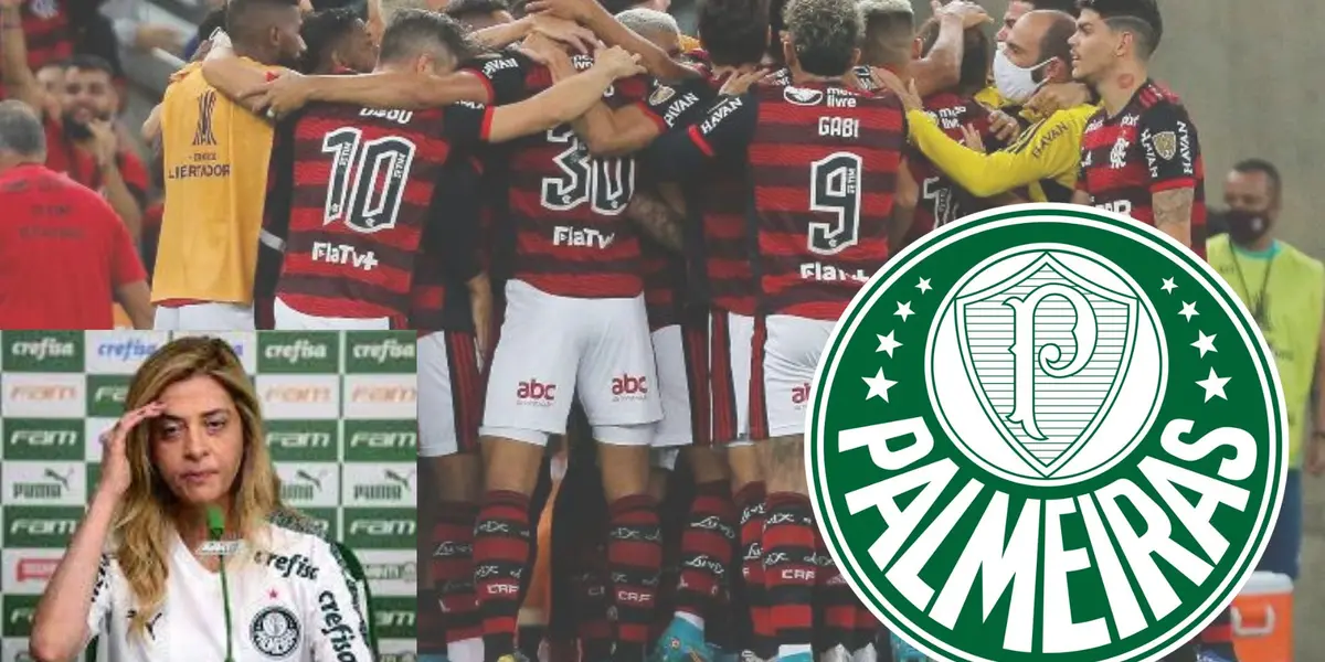 Flamengo deixa Palmeiras e Leila Pereira preocupados