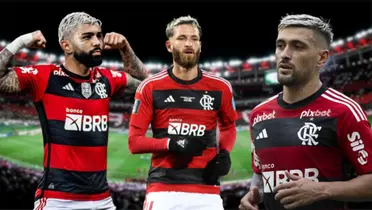 Gabigol, Léo Pereira e Arrascaeta