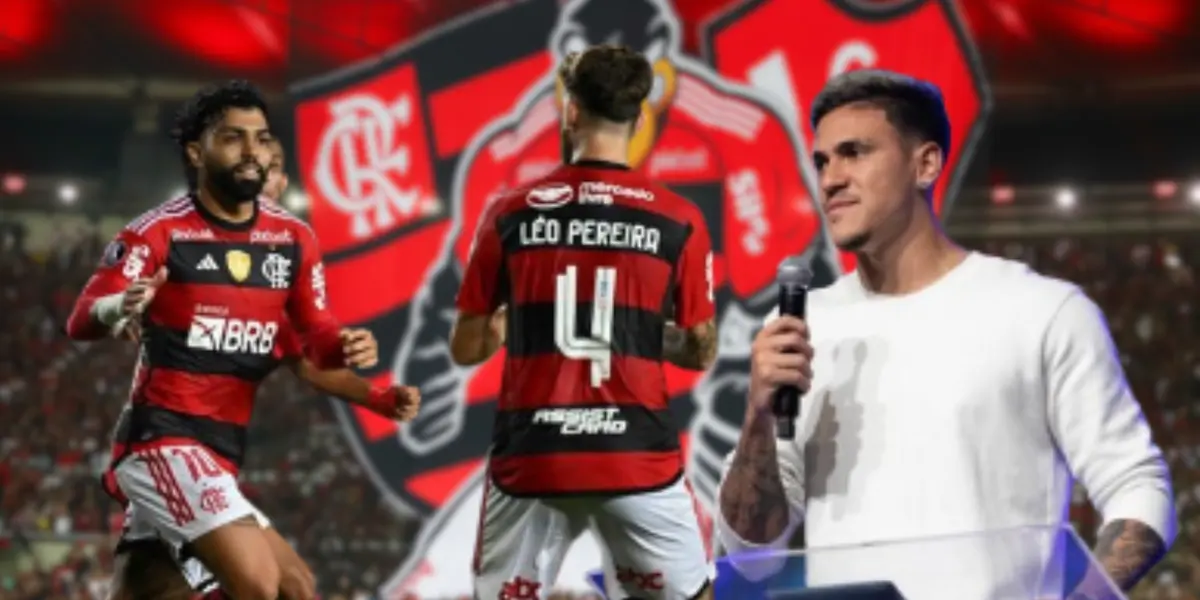 Gabigol, Léo Pereira e Pedro