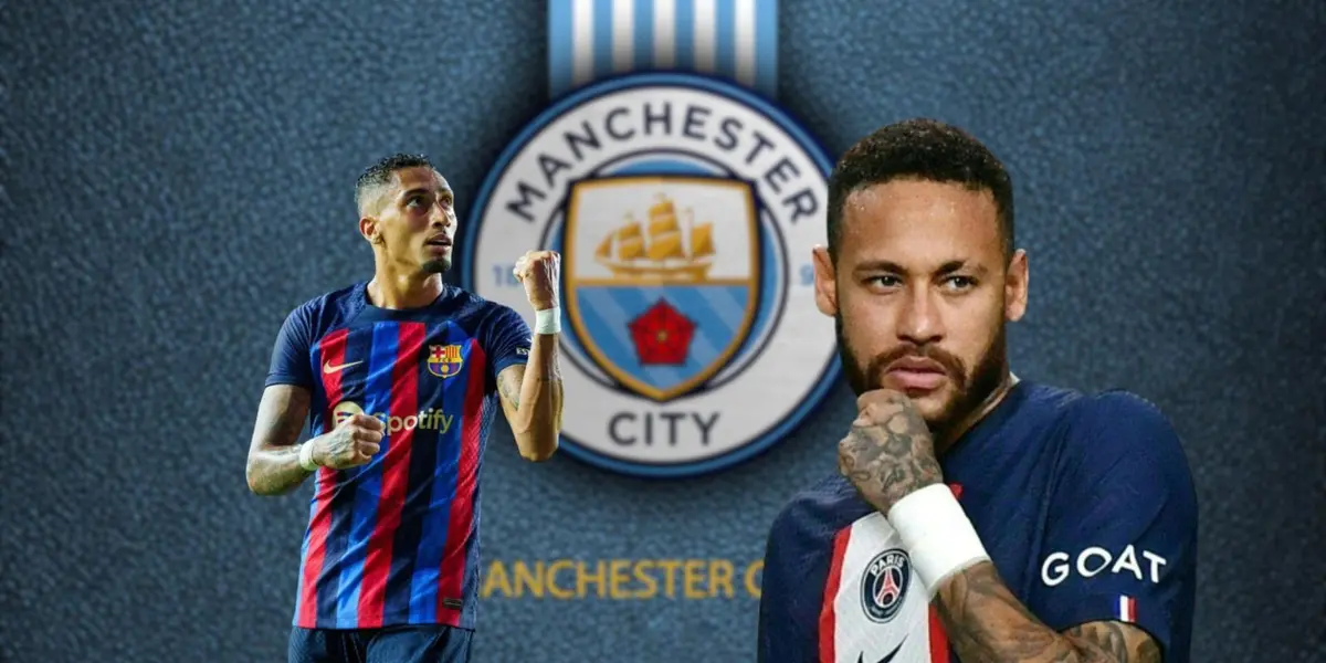 Neymar é um dos nomes que soaram pelo Manchester City, mas o rumo mudou e agora querem Raphinha