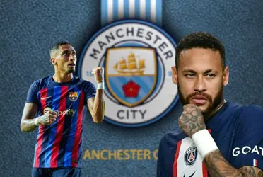 Neymar é um dos nomes que soaram pelo Manchester City, mas o rumo mudou e agora querem Raphinha