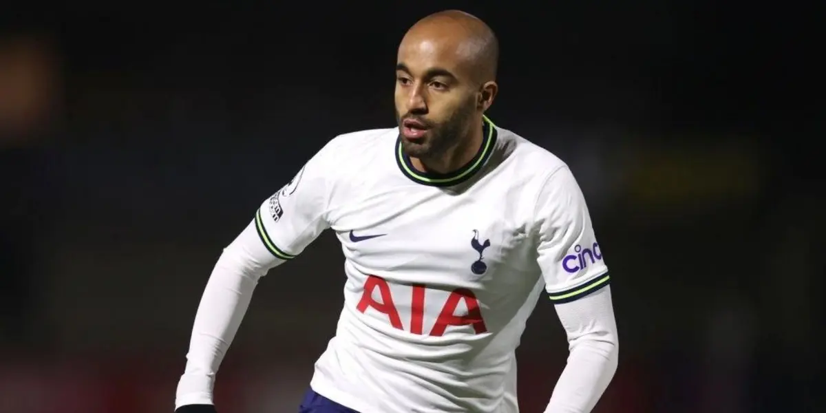 O atacante Lucas Moura está de saída do Tottenham ao final desta temporada europeia