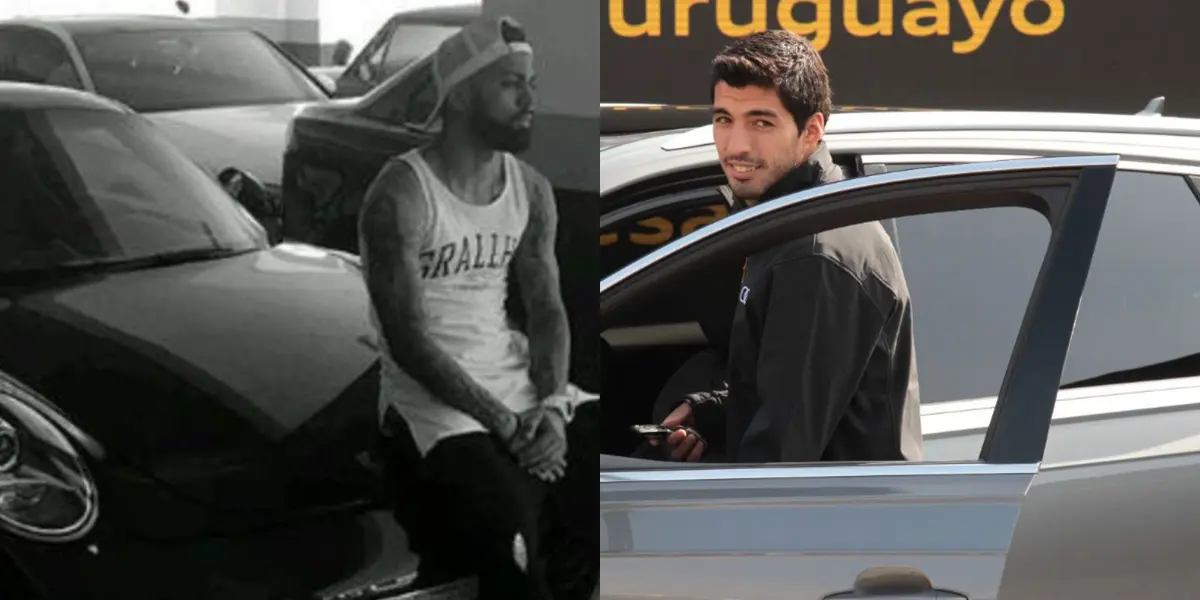 O Gabigol tem um carro de luxo, olha o carro que o Luis Suárez tem no Brasil