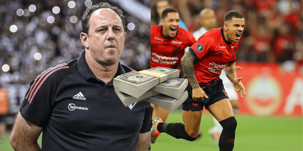 O técnico Rogério Ceni negocia com o Athletico-PR