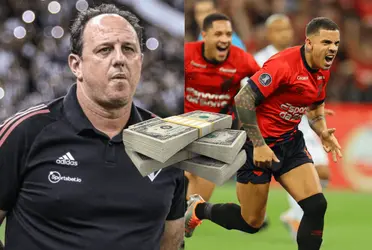 O técnico Rogério Ceni negocia com o Athletico-PR