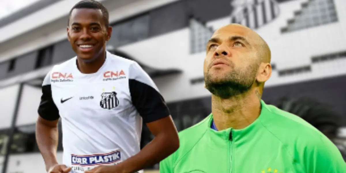 Robinho e Dani Alves