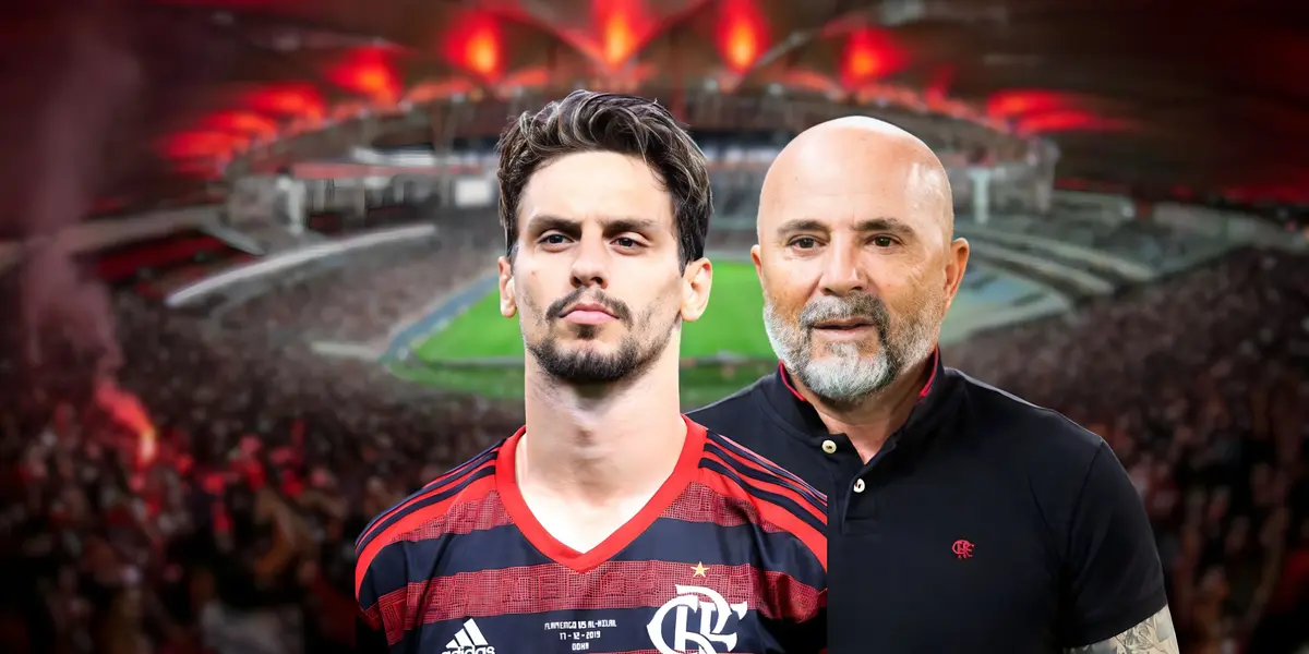 Rodrigo Caio e Sampoli vivem dias difíceis no Flamengo